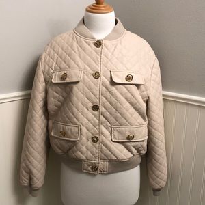River Island Diamond Quilted Bomber Jacket US Size 10 Item 786590
